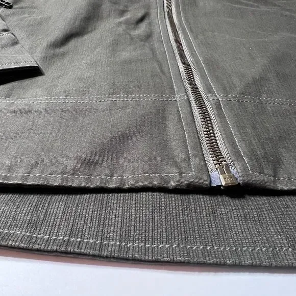 NWOT Kuhl Burr Jacket Mens Size Large Gunmetal Green Canvas Full Zip - Picture 6 of 11
